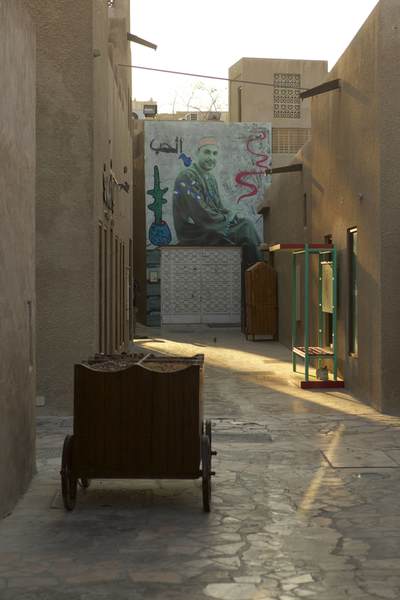Street art in the old souk in Dubai, United Arab Emirates UAE in Asia