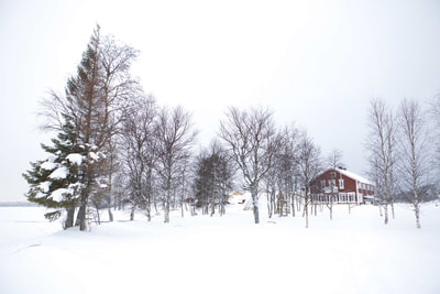 Hotel Aurora Estate in Finnish Lapland during the winter in Finland